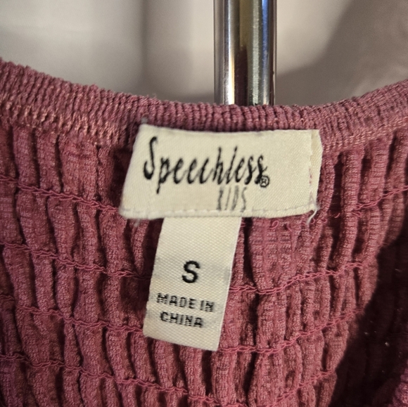 🌸 Speechless Kids Mauve Smocked Wide-Leg Jumpsuit | Girls Size Small - Picture 3 of 8